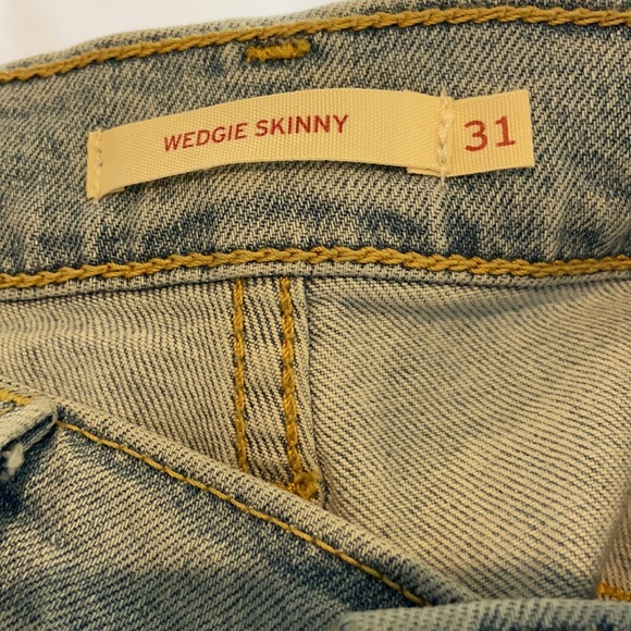 LEVI’S HIGH RISE ICON WEDGIE SKINNY JEAN SZ 31/12 - Picture 4 of 5